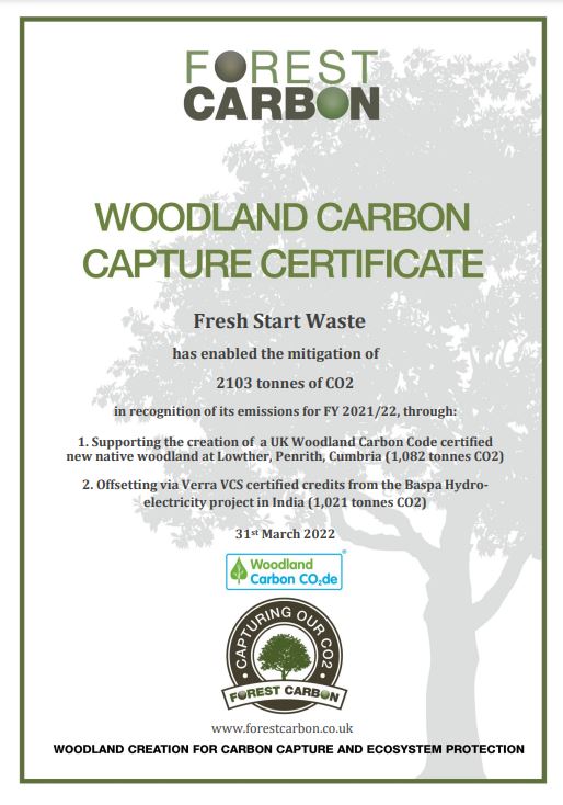 carbon certificate 21 22