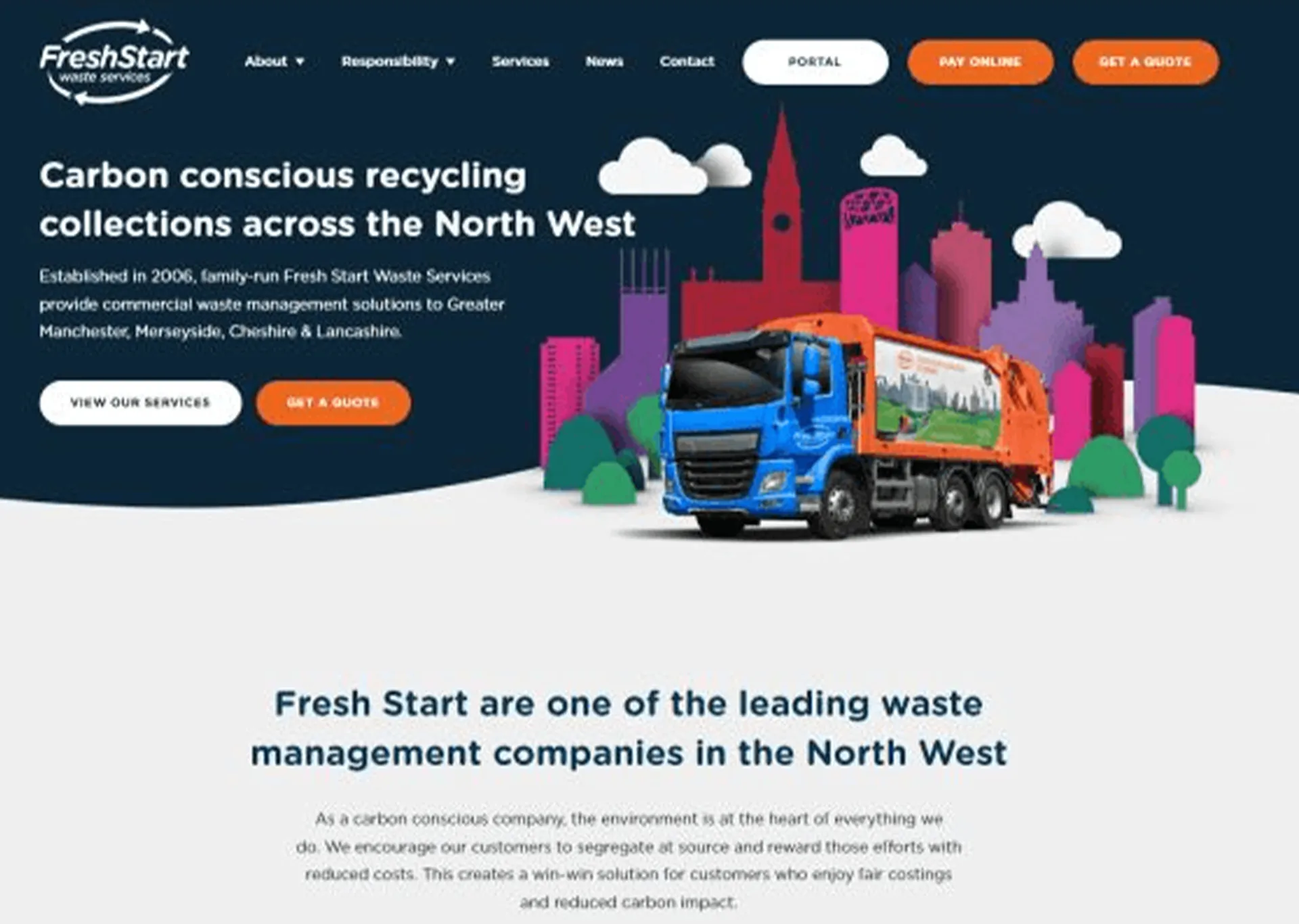 new Fresh Start Waste website