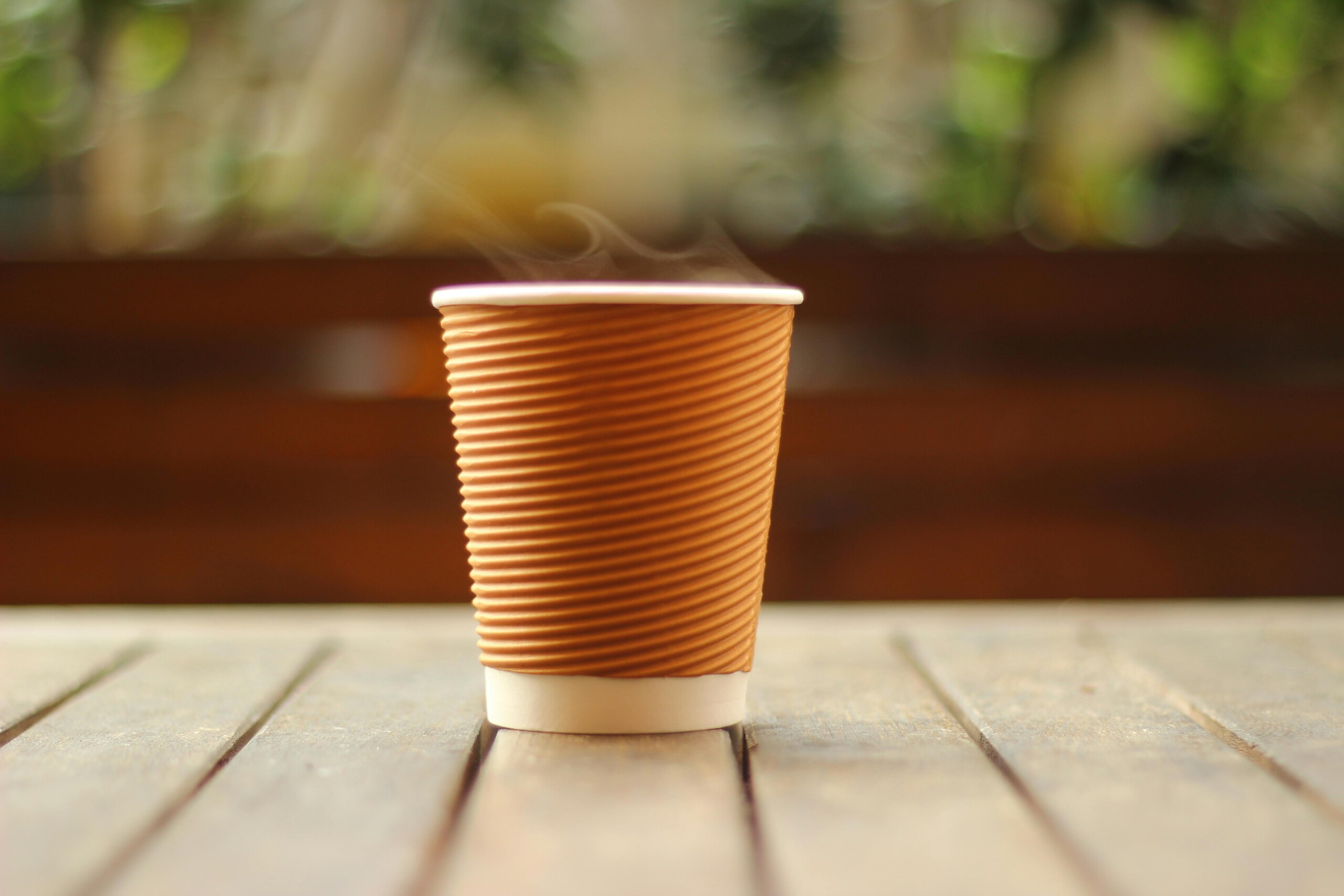 A disposable coffee cup which is one of the most common items disposed of as wishcycling
