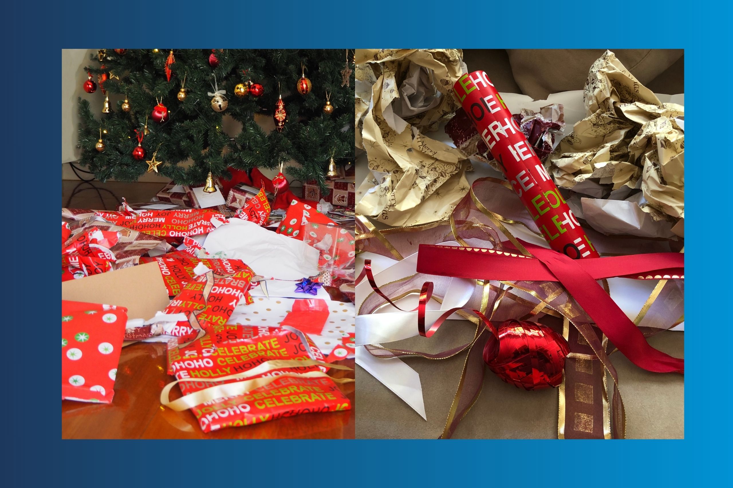 recycling christmas cards and wrapping paper