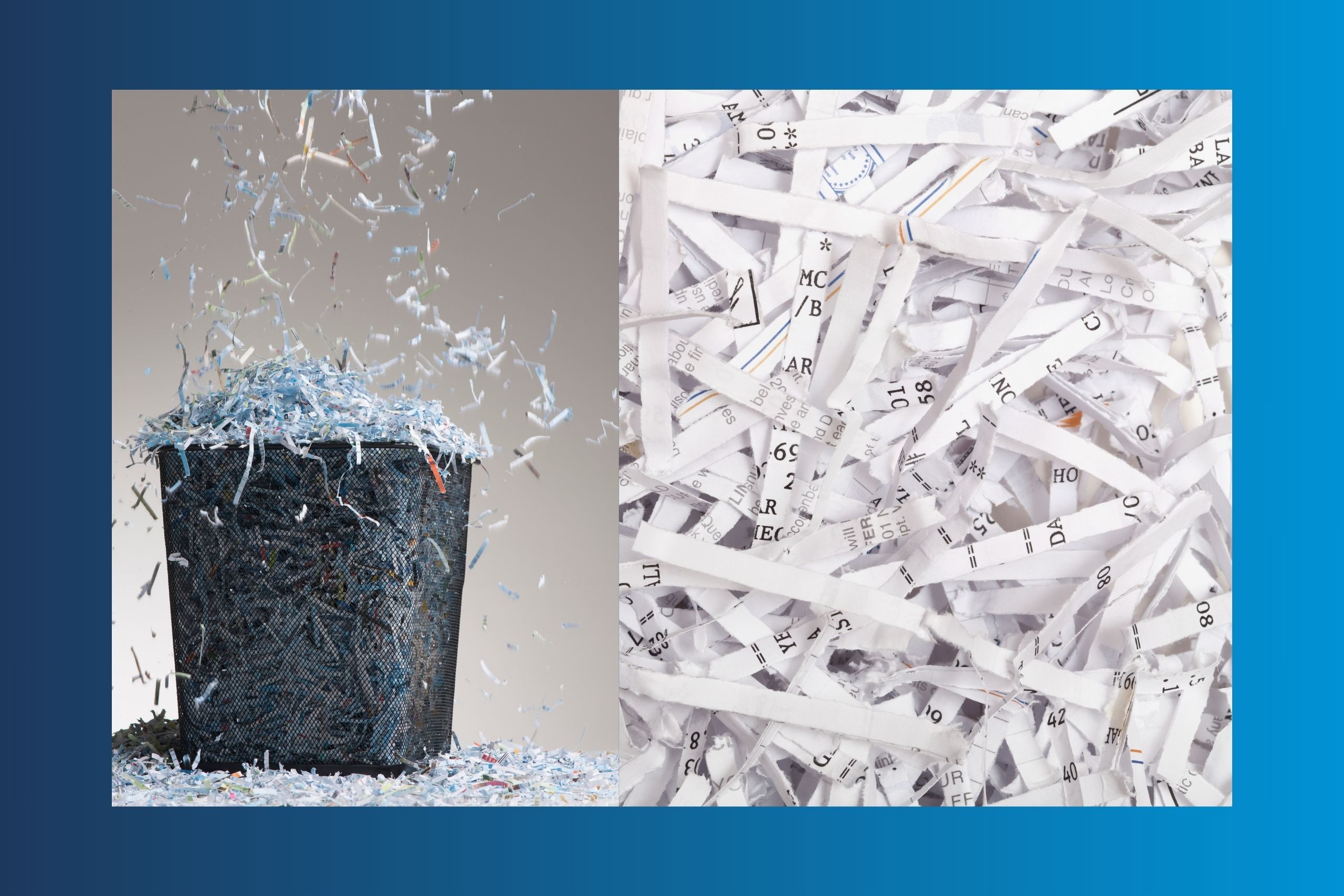 shredding paper