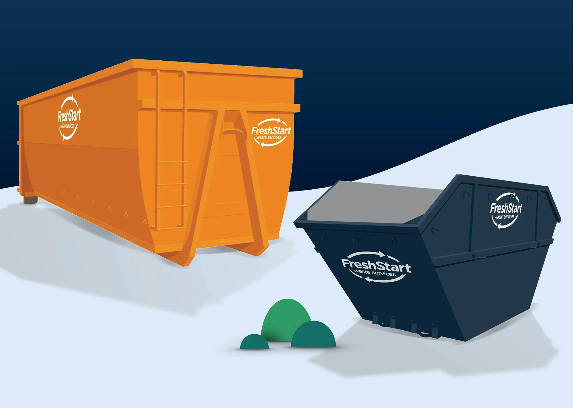 Standard skips vs roll-on roll-off skips