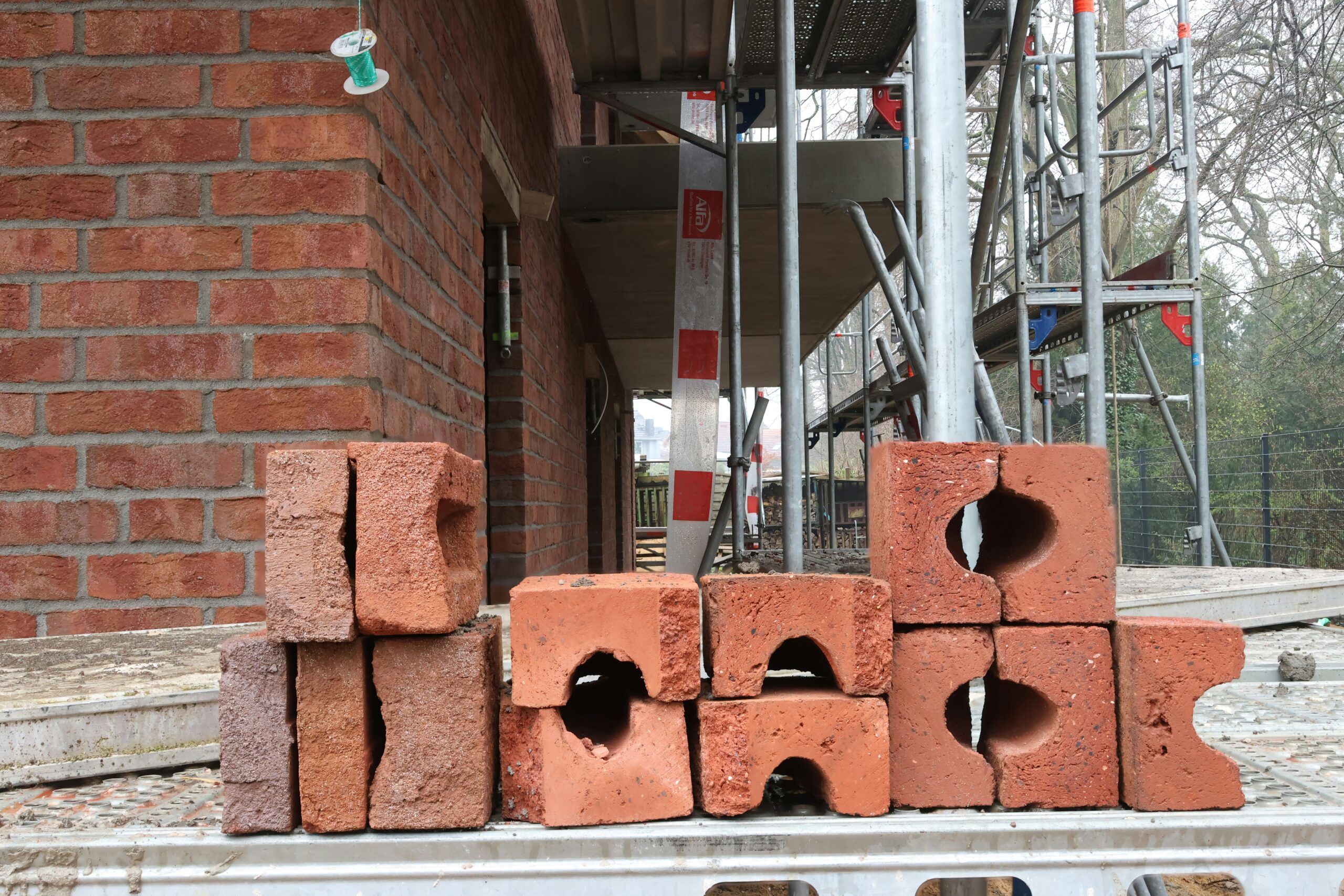 bricks on a construction site that will need professional brick recycling services