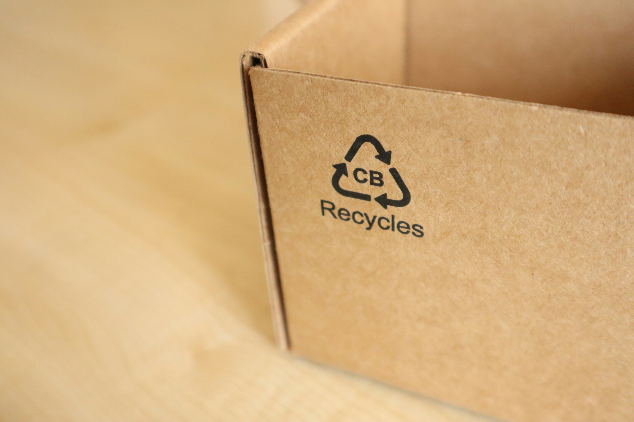 A cardboard box that will be recycled after use to support a circular economy
